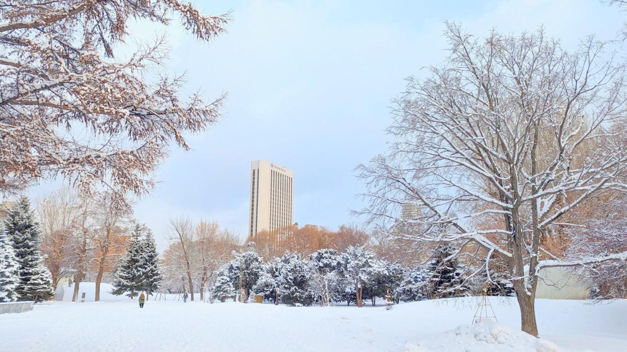 Premier Hotel Nakajima Park Sapporo Extérieur photo The University of Minnesota's West Bank campus in winter